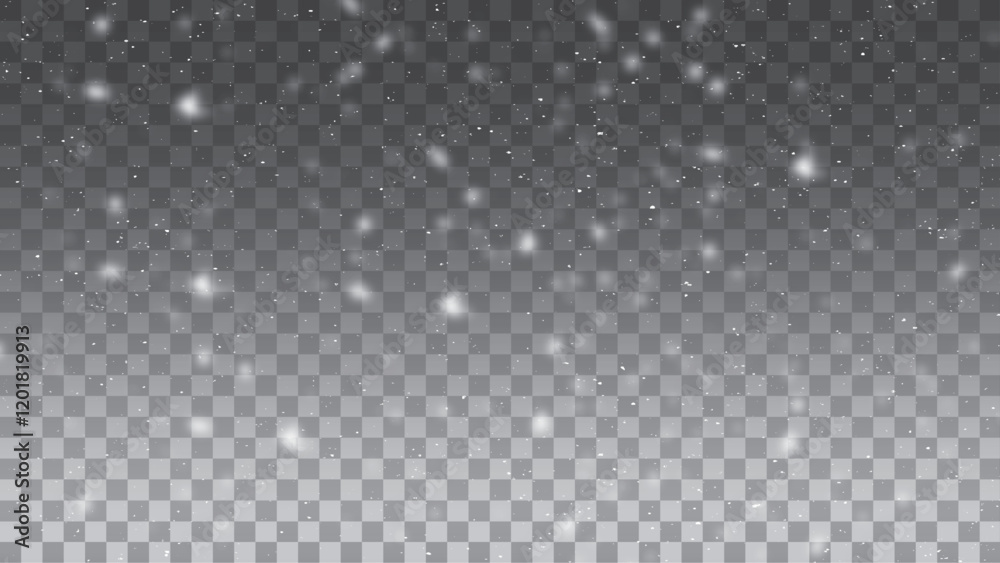 White Snow Falling on Isolated Transparent Background, Shot of Flying Snowflakes Bokeh, Dust Particles or Powder in the Air. White Snow Falling on Isolated Transparent Background, Shot of Flying Snowflakes Bokeh, Dust Particles or Powder in the Air.