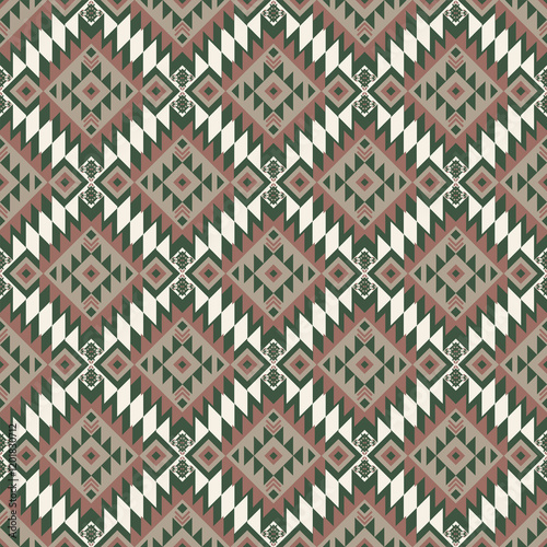 American tribal ethnic native pattern seamless.Traditional Navajo,Aztec,Apache,Southwest and Mexican style fabric pattern.Abstract vector motif pattern.For fabric,clothing,blanket,woven,wrap,decorate.