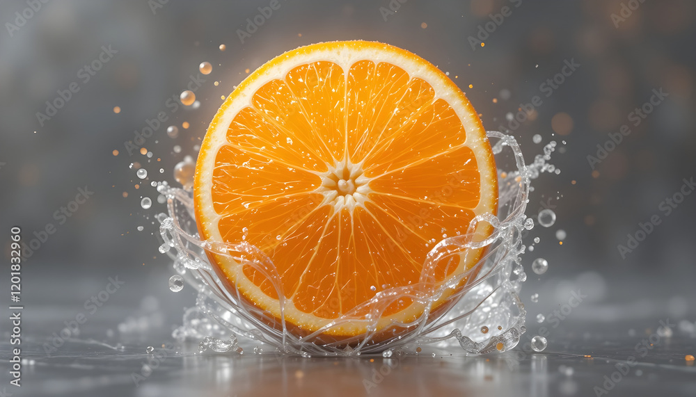 orange in water splash orange in water splash