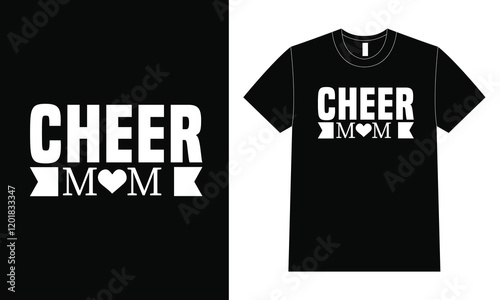 Cheer Mom shirt design, Happy Mother Day T-Shirt, Mother's Day.