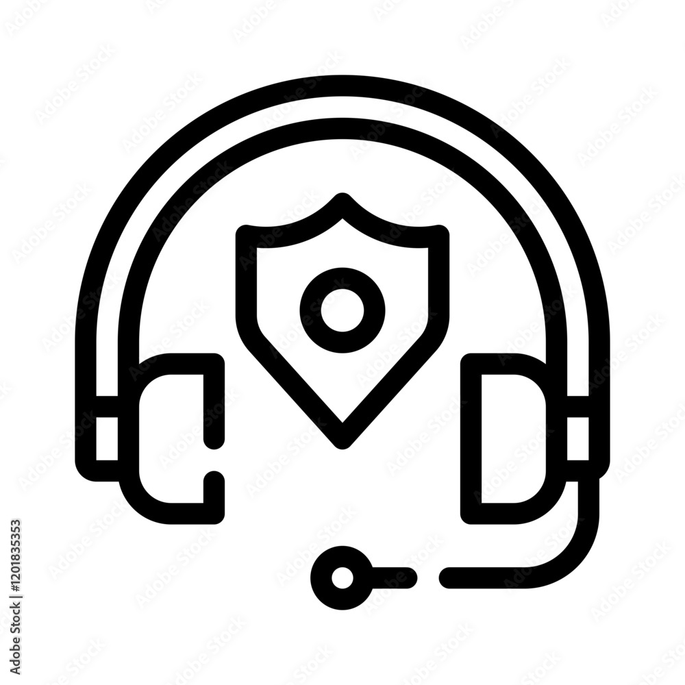 Icon Protection Headphones With Style Outline Icon Protection Headphones With Style Outline