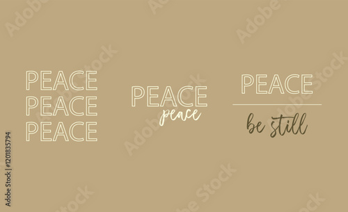 Peace Bible Verses Bundle, Christian biblical quotes, peace Verses set, vector illustration