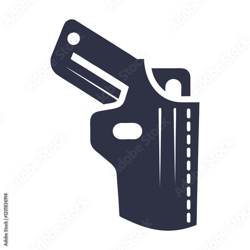 Gun Holster Silhouette Vector Design.
