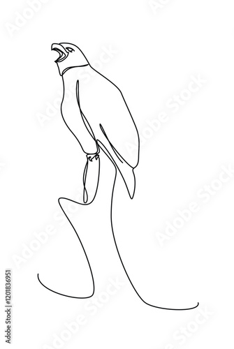 eagle the sky hunter minimalist line art drawing for wall decoration