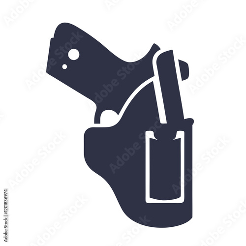 Gun Holster Silhouette Vector Design.