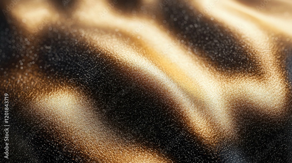 This image showcases a close-up view of a textured surface with golden and black waves, highlighting a dynamic metallic aesthetic. This image showcases a close-up view of a textured surface with golden and black waves, highlighting a dynamic metallic aesthetic.