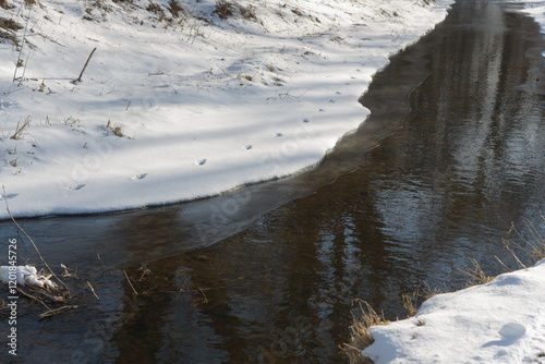 stream and snow photo