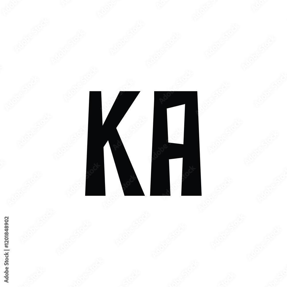 Ka monogram logo design letter text name symbol monochrome logotype alphabet character simple logo Ka monogram logo design letter text name symbol monochrome logotype alphabet character simple logo