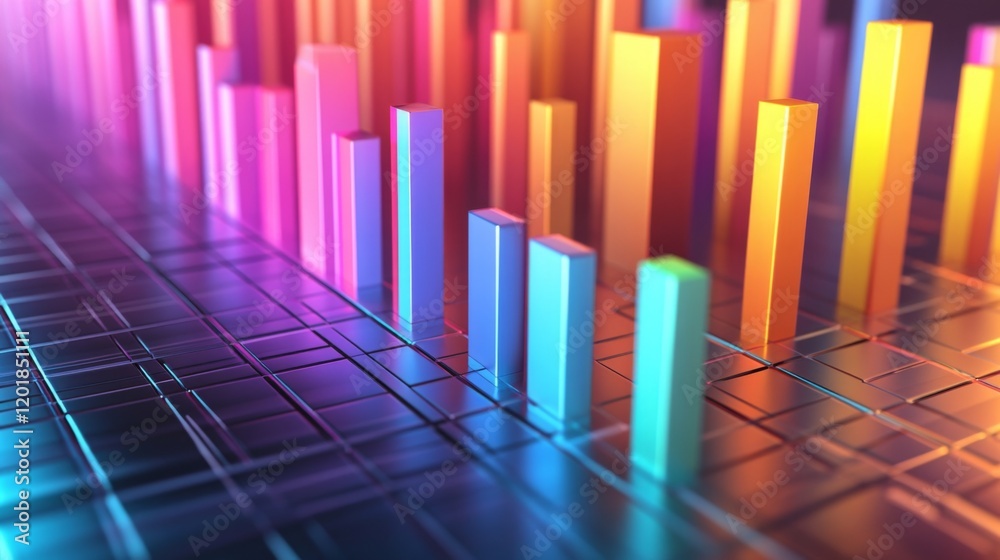 A close-up of a D bar graph displaying financial data with vibrant, colorful bars rising above a grid, showcasing the dynamic nature of investment trends. A close-up of a D bar graph displaying financial data with vibrant, colorful bars rising above a grid, showcasing the dynamic nature of investment trends.