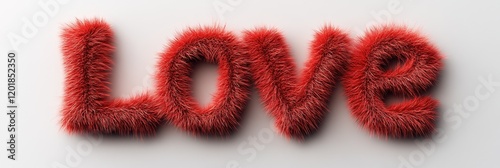 Wallpaper Mural Fluffy red love sign, a creative expression of affection crafted from vibrant textures and colors. Generative AI Torontodigital.ca