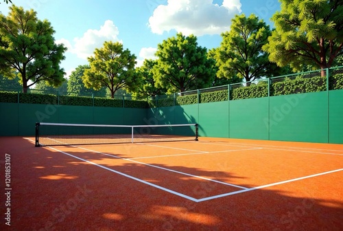 Wallpaper Mural Dynamic Tennis Court Abstract Torontodigital.ca