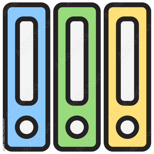 Binder Flat Outline Icon