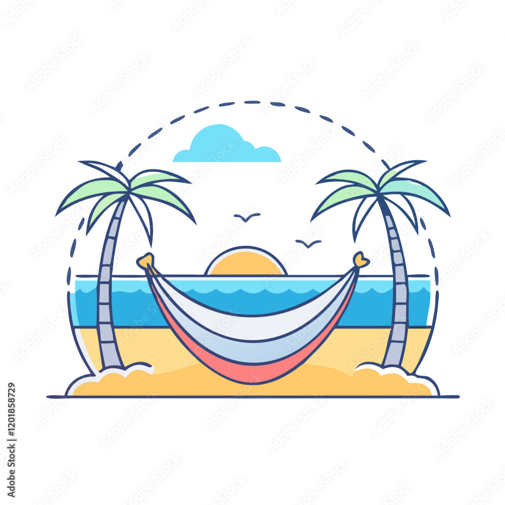 beach hammock icon, beach hammock vector illustration-simple illustration of beach hammock, perfect for beach hammock logos and icons beach hammock icon, beach hammock vector illustration-simple illustration of beach hammock, perfect for beach hammock logos and icons