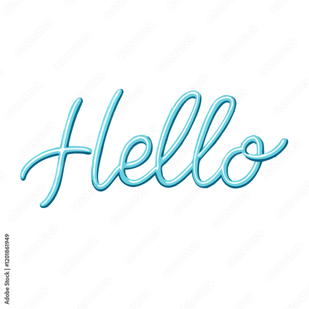 Fototapeta premium sand writing hello text icon, sand writing hello text vector illustration-simple illustration of sand writing hello text, perfect for sand writing hello text logos and icons