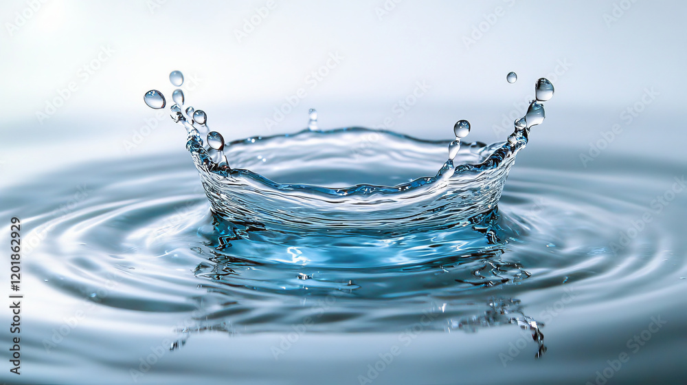 Captivating Circular Water Splash Forming a Ring: Stunning Visual Against a Clean White Background