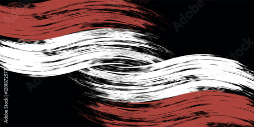 indonesia brush flag transparent design. vector ilustration