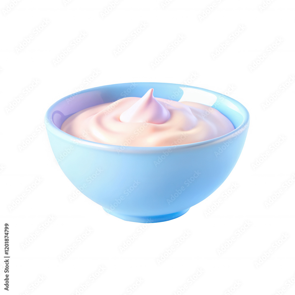A close-up view of a light blue bowl filled with pastel-colored creamy dessert, exuding a smooth and inviting texture. Ideal for culinary presentations. A close-up view of a light blue bowl filled with pastel-colored creamy dessert, exuding a smooth and inviting texture. Ideal for culinary presentations.