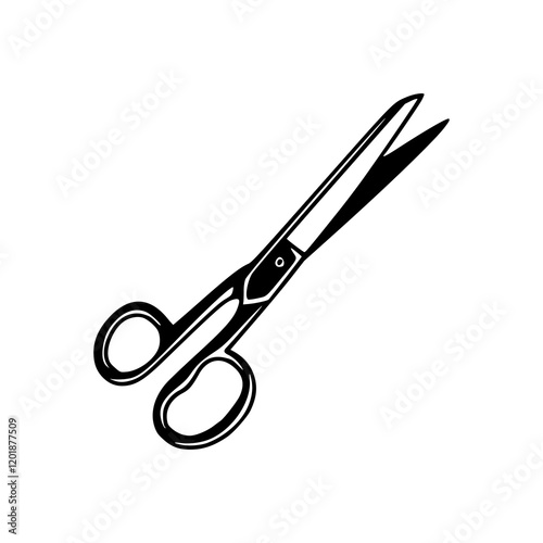 a drawing of a scissors vector illustration