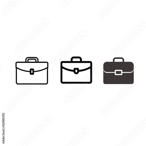 Download Briefcase Icon in Outline, Vector Art, Silhouette And Graphics