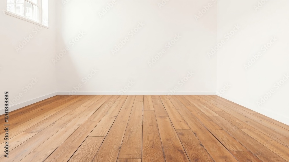 Empty room with hardwood floor and white walls, ready for your design ideas Empty room with hardwood floor and white walls, ready for your design ideas