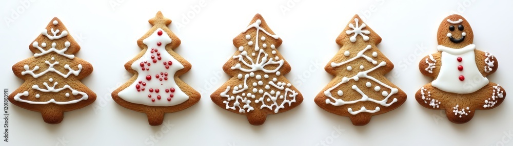 Festive ginger cookies with white and red icing delicious christmas treat delicious Festive ginger cookies with white and red icing delicious christmas treat delicious