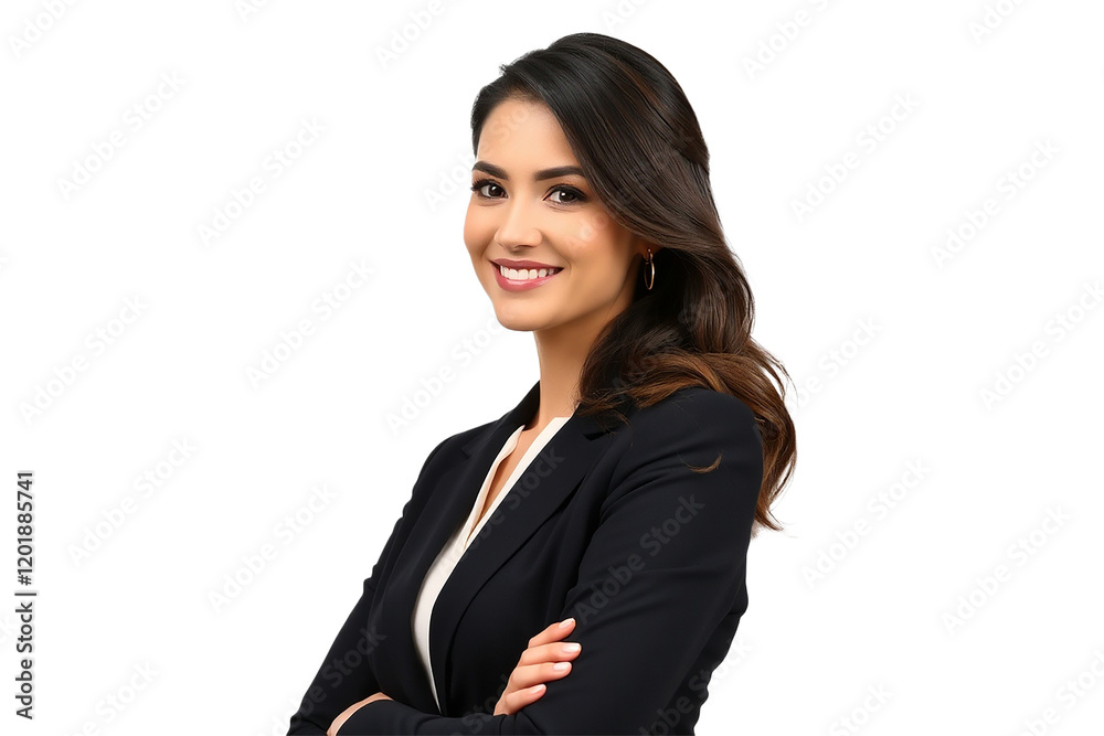Professional Business Woman PNG, Confident Business Portrait on White Background Professional Business Woman PNG, Confident Business Portrait on White Background