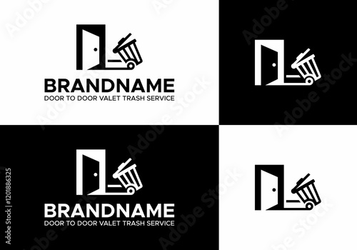 Logo vector door to door valet trash	