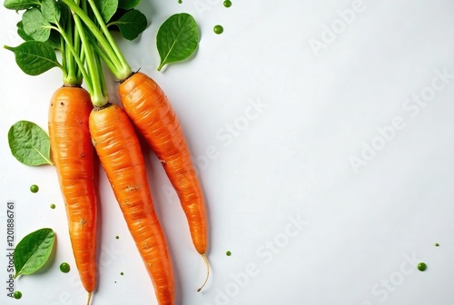 Fresh Spring Vegetables: Carrots, Radishes, Spinach - Vibrant Photo