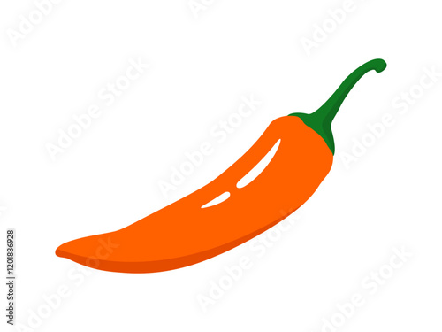 Orange hot level pepper icon