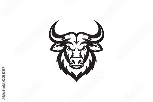 Bull Head Logo Design Template Vector Illustration photo