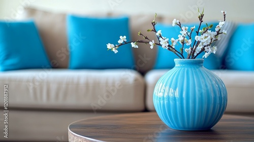 Springtime Decor in a Cozy Living Room photo