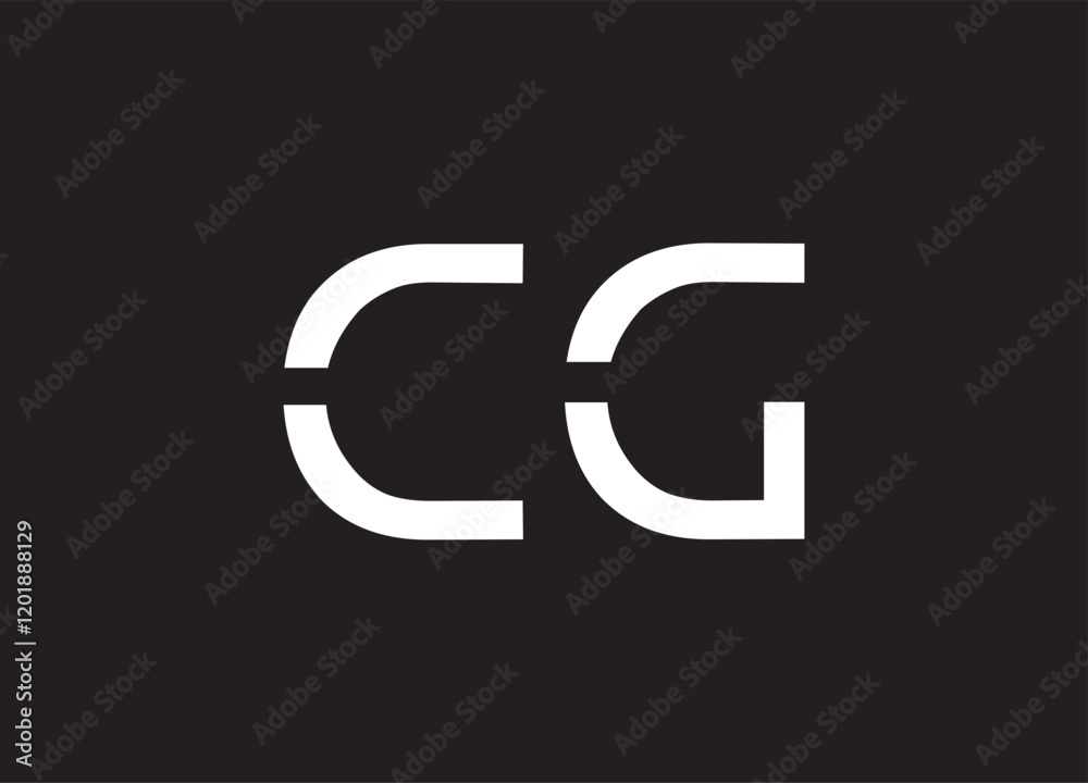 Obraz premium CG letter logo and initial logo design