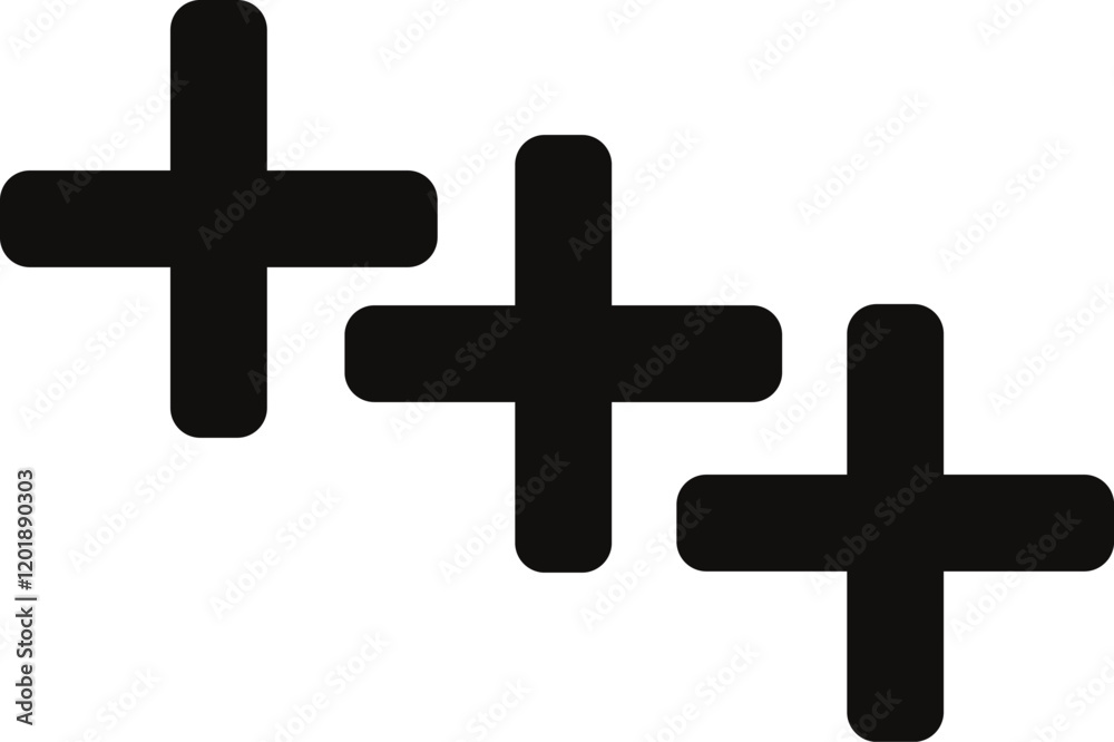 Fototapeta premium black cross on white background