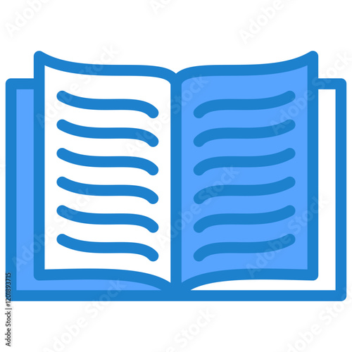 Open Book Blue Icon