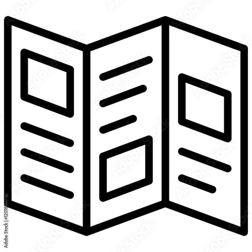 Folding paper colorful vector flat glyph icon.
