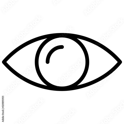 Eye colorful vector flat glyph icon.