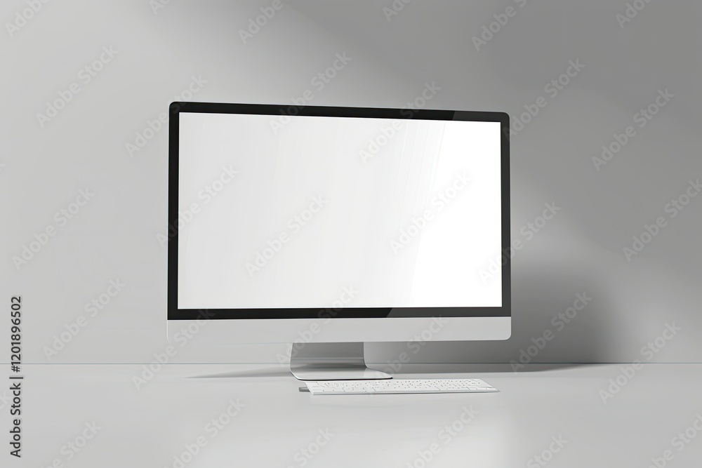 High Detail Picture of Minimalist Desktop Computer Mockup High Detail Picture of Minimalist Desktop Computer Mockup