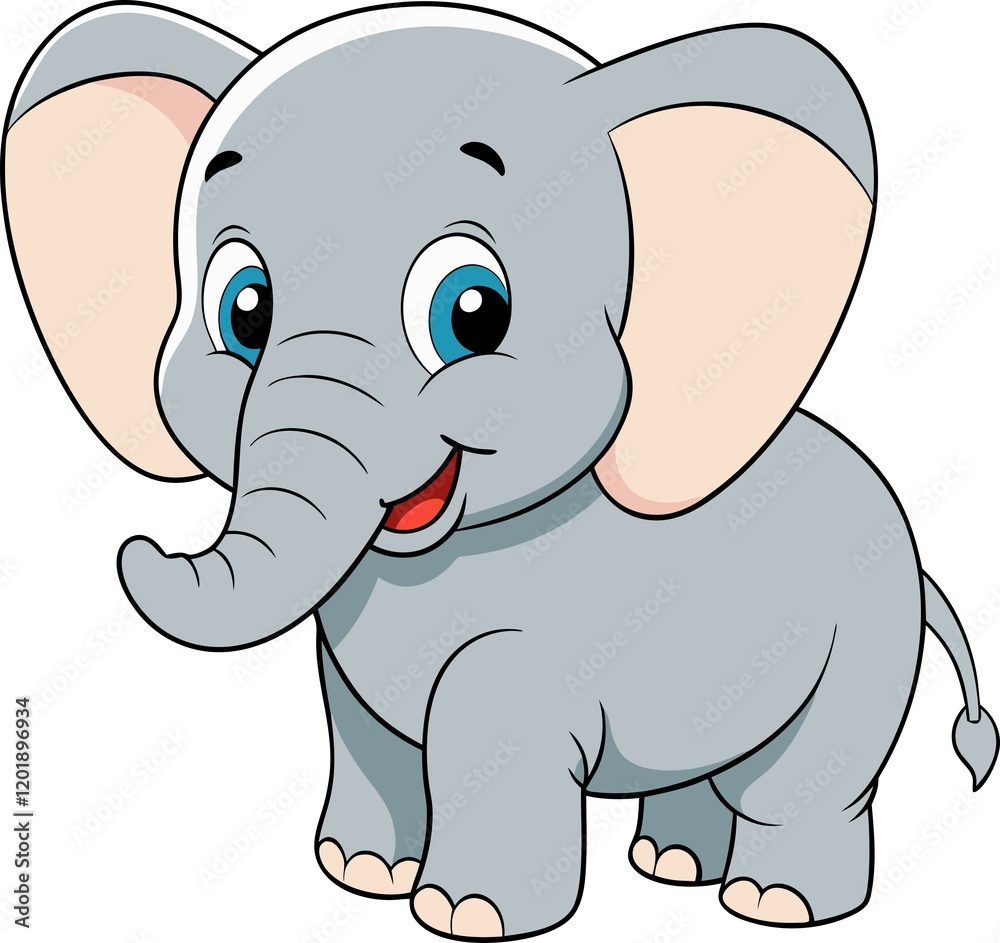 Fototapeta premium Cartoon elephant