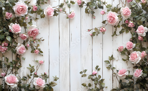 pink flowers on wooden background
