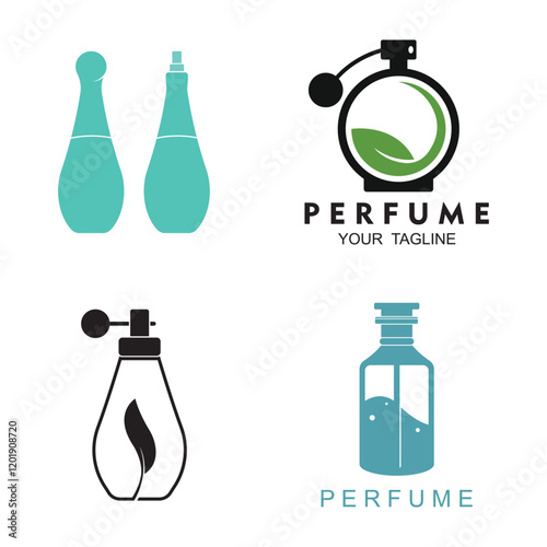 perfume logo vector icon simple illustration