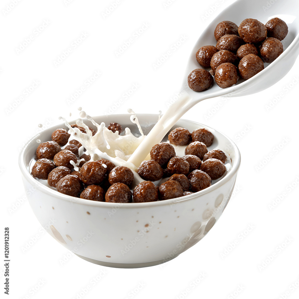 A bowl of rounded chocolate cereal balls with milk photography lifestyles vitamin liquid HD photo PNG file download A bowl of rounded chocolate cereal balls with milk photography lifestyles vitamin liquid HD photo PNG file download