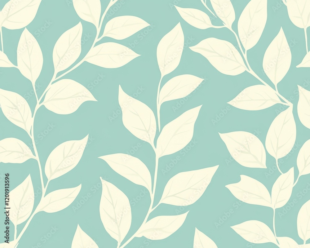 Elegant leaf pattern on a serene background. Elegant leaf pattern on a serene background.