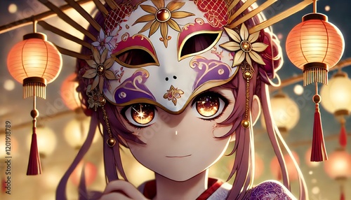 anime girl carnival mask