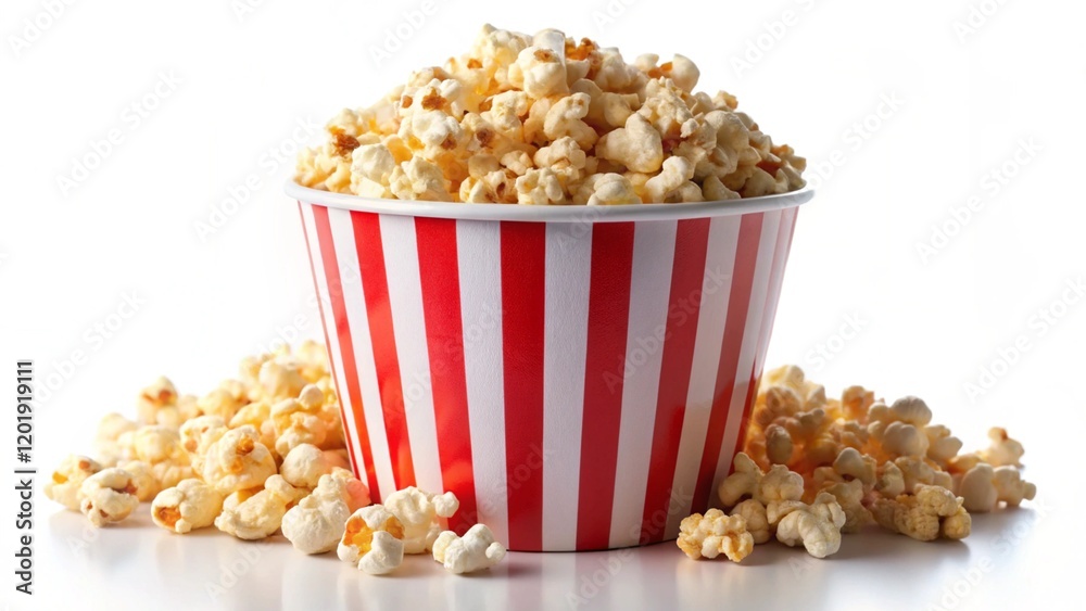 popcorn bucket, white background
popcorn bucket, white background