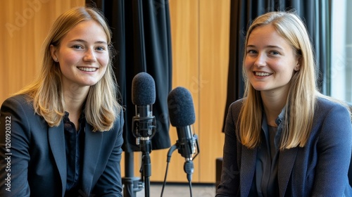 Two Caucasian Women in Business Interview Setting