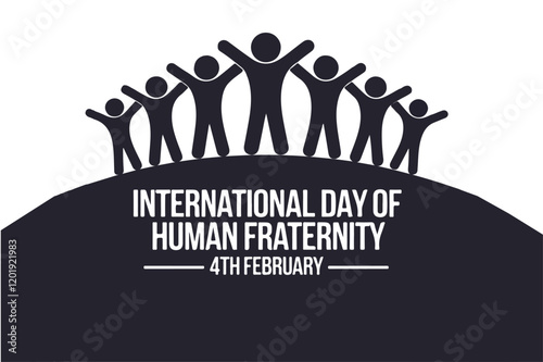 International Day of Human Fraternity vector illustration 