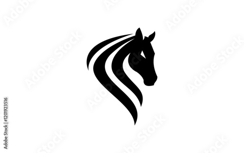 horse logo vector illustration, horse head logo template