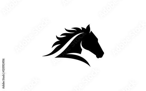 horse logo vector illustration, horse head logo template