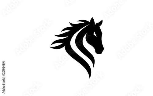horse logo vector illustration, horse head logo template