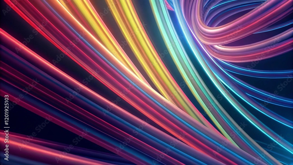 Obraz premium A Mesmerizing 3D Abstract Multicolor Visualization 